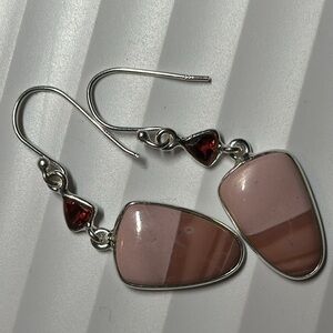 925 silver Garnet earrings, new without tags.